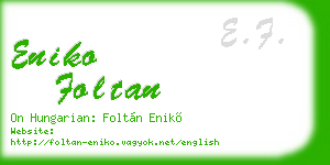 eniko foltan business card
